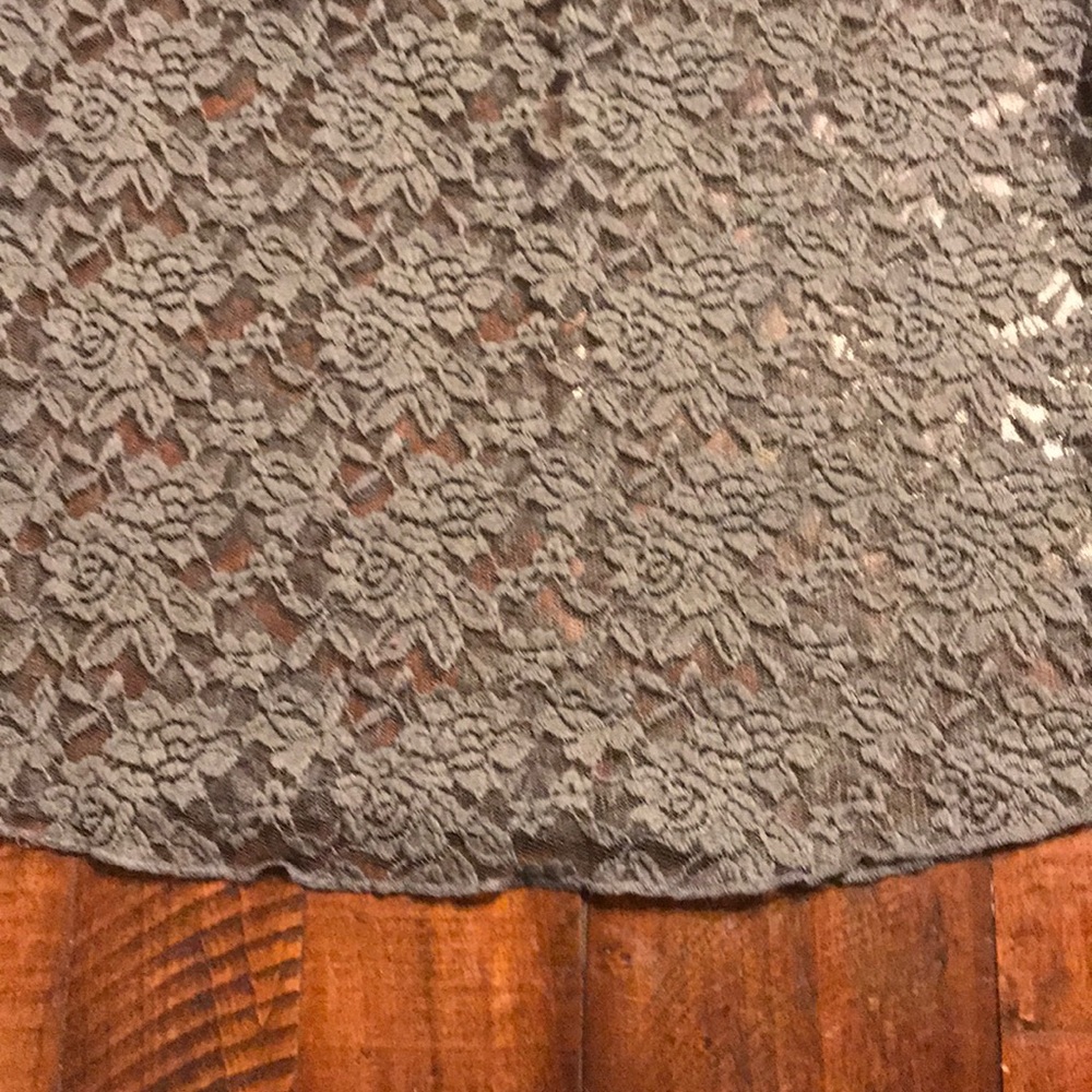 AERIE Lace Gray Top Sz XS - Picture 5 of 8